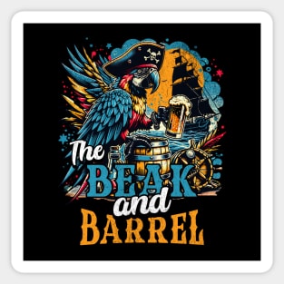 The Beak and Barrel Tavern Pub Orlando Florida Theme Park Distressed Look Sticker